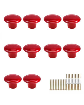 Marstree 10Pcs Vintage Ceramic Door Knobs Round Shape Drawer Cupboard Locker Pulls Handles Wardrobe Drawer Cabinet Home Kitchen