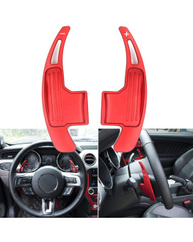 X Xotic Tech Red Aluminum Metal Paddle Shifter Extensions Interior Shift Cover Trim Compatible With Ford Mustang 20152023 Inter