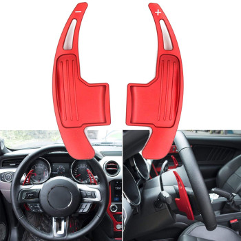 X Xotic Tech Red Aluminum Metal Paddle Shifter Extensions Interior Shift Cover Trim Compatible With Ford Mustang 20152023 Inter