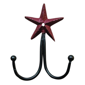 Cwi Gifts 5 X 35 Cast Iron Star Double Hook