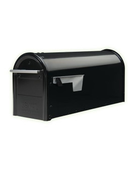 Architectural Mailboxes Franklin Post Mount Mailbox Black With Silver Accents Fm110Bec