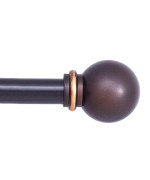 Kenney Kn71700 Chelsea Ball End Standard Decorative Window Curtain Rod 2848 Adjustable Length Oil Rubbed Bronze Finish 58