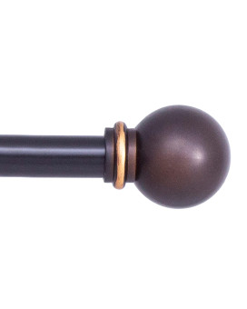 Kenney Kn71701 Chelsea Ball End Standard Decorative Window Curtain Rod 4886 Adjustable Length Oil Rubbed Bronze Finish 58