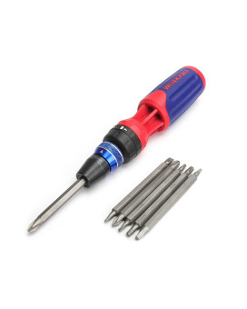 Workpro 12In1 Ratcheting Multibit Screwdriver Set Quickload Mechanism Screwdriver With Double End Bits In Handle