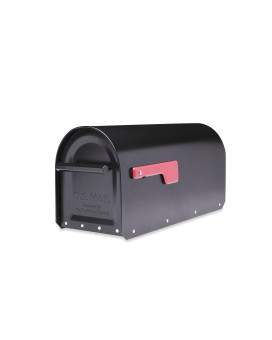 Architectural Mailboxes 5560Br10 Architectural Mailboxes Sequoia Post Mount Mailbox Large Black