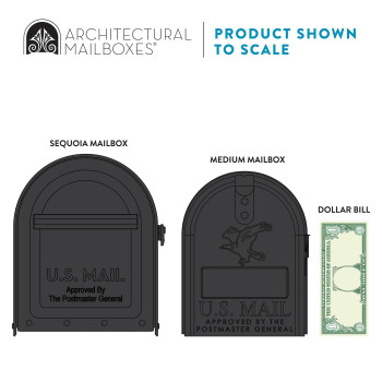 Architectural Mailboxes 5560Br10 Architectural Mailboxes Sequoia Post Mount Mailbox Large Black