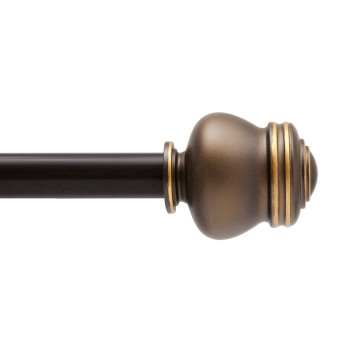 Kenney Kn71722 Glendale Knob End Standard Decorative Window Curtain Rod 2848 Adjustable Length Oil Rubbed Bronze Finish 5