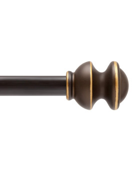 Kenney Kn71719 Kendall Knob End Standard Decorative Window Curtain Rod 4886 Adjustable Length Oil Rubbed Bronze Finish 58