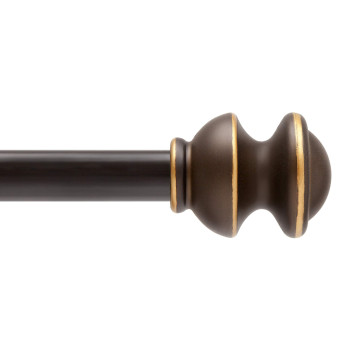 Kenney Kn71719 Kendall Knob End Standard Decorative Window Curtain Rod 4886 Adjustable Length Oil Rubbed Bronze Finish 58