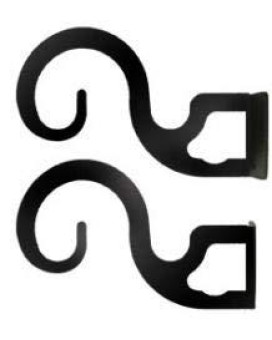 Village Wrought Iron Curtain Brackets For Two Or Three 1 Inch Rods