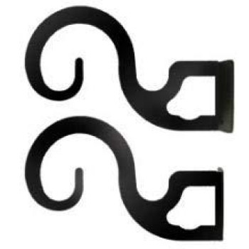 Village Wrought Iron Curtain Brackets For Two Or Three 1 Inch Rods