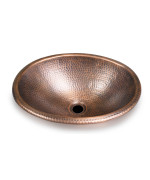 Monarch Abode Copper Handcrafted Dropin Bathroom Vanity Sink 17 17 Inches Oval Copper Bathroom Sinks Copper Bowl Sink