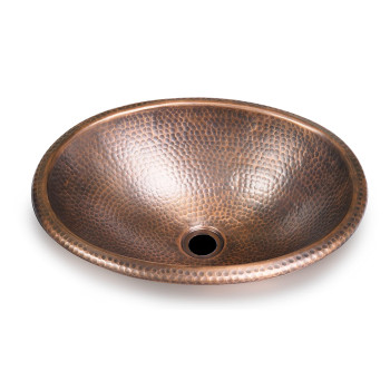 Monarch Abode Copper Handcrafted Dropin Bathroom Vanity Sink 17 17 Inches Oval Copper Bathroom Sinks Copper Bowl Sink