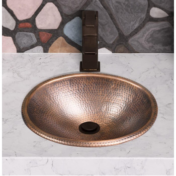 Monarch Abode Copper Handcrafted Dropin Bathroom Vanity Sink 17 17 Inches Oval Copper Bathroom Sinks Copper Bowl Sink