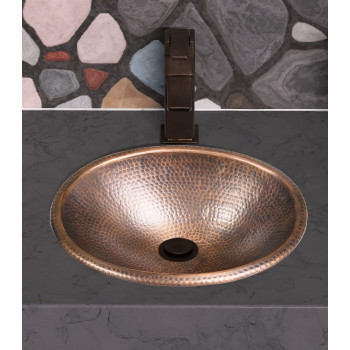 Monarch Abode Copper Handcrafted Dropin Bathroom Vanity Sink 17 17 Inches Oval Copper Bathroom Sinks Copper Bowl Sink