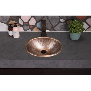 Monarch Abode Copper Handcrafted Dropin Bathroom Vanity Sink 17 17 Inches Oval Copper Bathroom Sinks Copper Bowl Sink