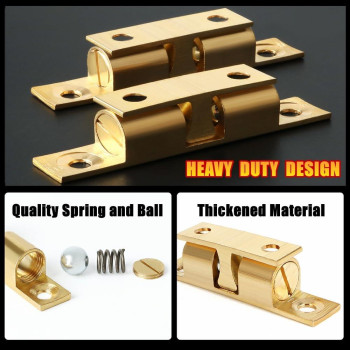 Alise Double Ball Tension Roller Catch Latch For Cabinet Closet Furniture Doors 67Mm Solid Brass Adjustable Door Catches Hard