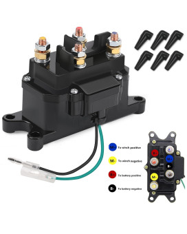 Kansmart Winch Solenoid Relay Contactor 12V 250A Winch Relay Thumb Truck For Atv Utv Boat 4X4 Vehicles 30005000Lbs Winch With 6