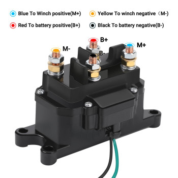 Kansmart Winch Solenoid Relay Contactor 12V 250A Winch Relay Thumb Truck For Atv Utv Boat 4X4 Vehicles 30005000Lbs Winch With 6