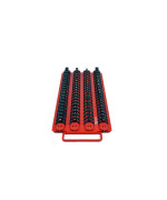 Olsa Tools Portable Socket Organizer Tray Red Rails Black Clips Holds 80 Sockets Premium Quality Socket Holder