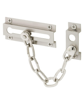 Primeline Mp10304 Chain Door Lock 3516 In Extruded Brass Satin Nickelplated 6 In Chain Single Pack