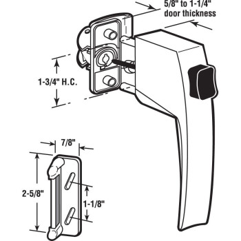 Primeline Mp5007 Push Button Screenstorm Door Latch Set Black 1 Set