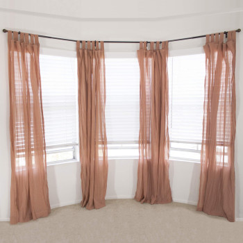 Decopolitan Drapery Bay Window Curtain Rod Set Oil Rubbed Bronze