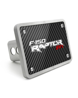 Ipick Image Made For Ford F150 Raptor Svt Black Carbon Fiber Texture Plate Billet Aluminum 2 Inch Tow Hitch Cover