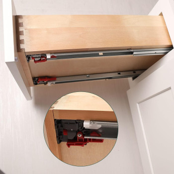 Gobrico Soft Close Under Mounting Drawer Slides 18 Inch Full Extension Concealed Drawer Runners Glides 6Pair