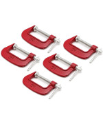 Wideskall 2 X 1 Inch Heavy Duty Malleable C Clamp Pack Of 5