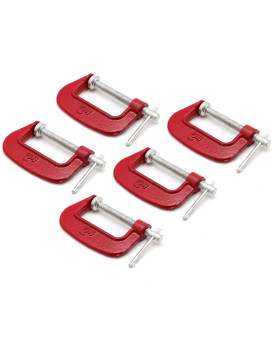 Wideskall 2 X 1 Inch Heavy Duty Malleable C Clamp Pack Of 5