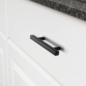 Goldenwarm 10 Pack Black Cabinet Handles Matte Black Dresser Pulls 3 Drawer Handle Pull Lsj22Bk76 Black Kitchen Cabinet Hardwa