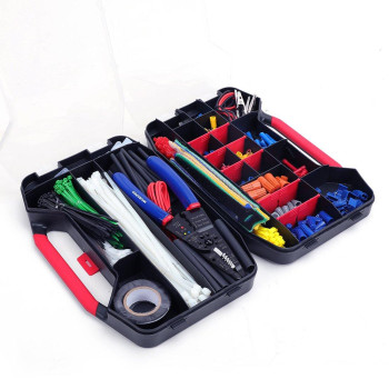 Workpro 582Piece Crimp Terminals Wire Connectors Heat Shrink Tube Electrical Repair Kit With Wire Cutter Stripper