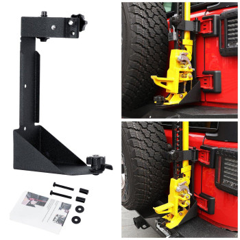 Partol High Lift Jack Mount Bracket For Jeep Wrangler Jk 20072017 Rear High Lift Mounting Kit Offroad Tailgate High Jack Moun