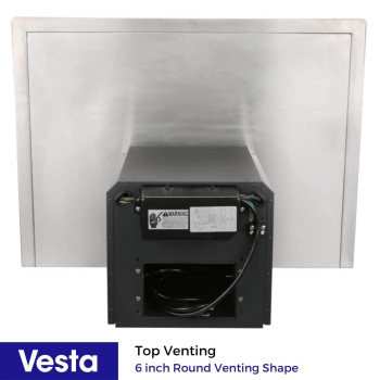 Vesta 800Cfm 30 Stainless Steel Wall Mounted Range Hood 6 Speeds Touch And Gesture Control 6 Top Round Vent Reusable Baffle