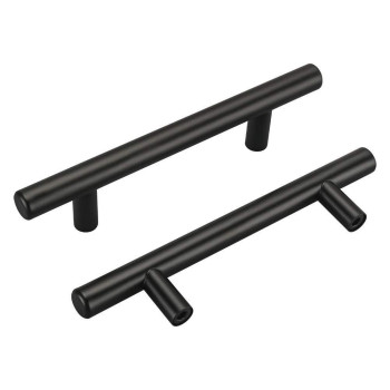 Homdiy 96Mm Black Cabinet Pulls Modern Drawer Pulls 10 Pack Hd201Bk Stainless Steel Cabinet Handles For Kitchen Cabinets