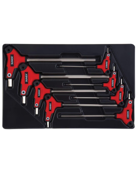 Sunex 9858M Hex Key Set 8Piece Metric 2Mm To 10Mm Comfort Grip Rubber Overmolded Handle Storage Tray