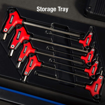 Sunex 9858M Hex Key Set 8Piece Metric 2Mm To 10Mm Comfort Grip Rubber Overmolded Handle Storage Tray