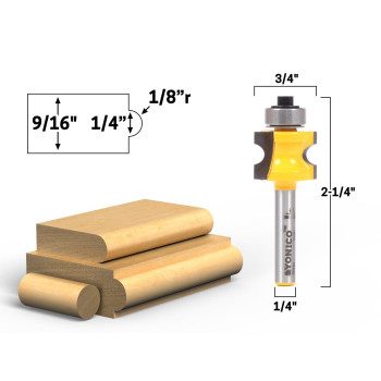 Yonico 13515Q 5 Bit Bullnose Router Bit 14Inch Shank