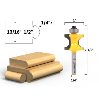 Yonico 13515Q 5 Bit Bullnose Router Bit 14Inch Shank