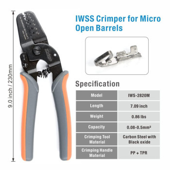 Icrimp Mini Micro Open Barrel Crimping Tools Works On Awg2820 Jam Molex Tyco Jst Terminals And Connectors Used For Fpv Dron