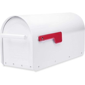 Architectural Mailboxes 5560Wr10 Sequoia Postmount Mailbox Large White 20 79 In X 8 03 In X 9 72 In