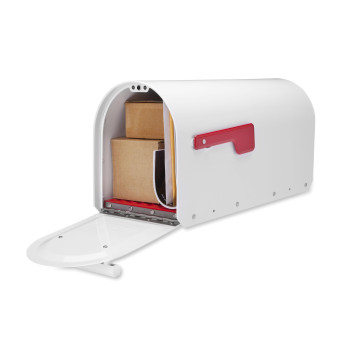 Architectural Mailboxes 5560Wr10 Sequoia Postmount Mailbox Large White 20 79 In X 8 03 In X 9 72 In