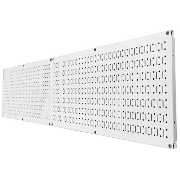 Wall Control Pegboard Rack Home Garage Tool Storage Organization White Metal Pegboard Pack Two 32Inch X 16Inch White Ste