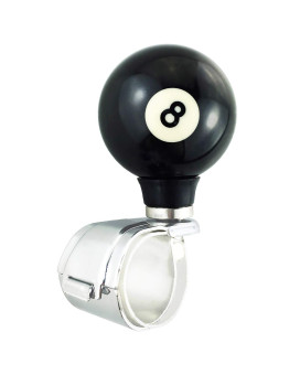 Abfer Power Handle Spinner 8 Ball Suicide Knob Driving Assist For Most Cars Trucks Tractors Boats Steering Wheels Black