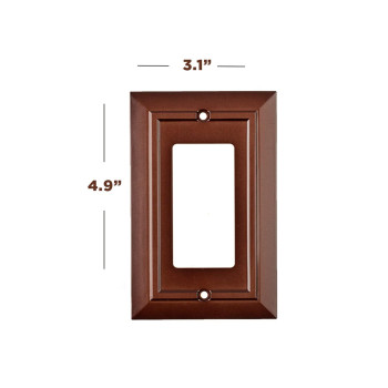 Sleeklighting Pack Of 4 Wall Plate Outlet Switch Covers Decorative Dark Brown Mahogany Look Variety Of Styles Decoratordup