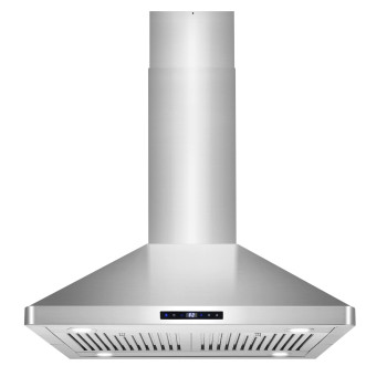 Cosmo Cos63Iss75 Island Range Hood With 3Speed Fan 380 Cfm Permanent Filters Led Lights Soft Touch Controls Ducted Kitche