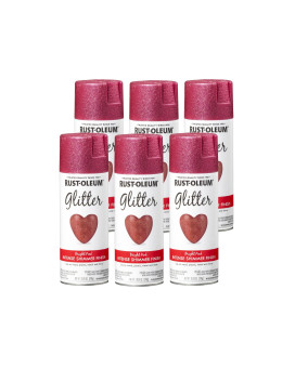 Rustoleum 3018186Pk Specialty Glitter Spray Paint 1025 Oz Bright Pink 6 Pack