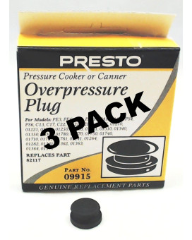 Glife 3 Pk Presto Pressure Cooker Overpressure Plug 09915