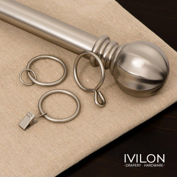 Ivilon Drapery Eyelet Curtain Rings 23 Ring For Curtain Hook Pins Set Of 14 Brushed Nickel